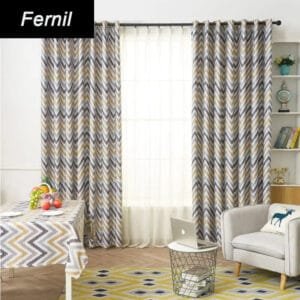 Rideau Occultant Fernil Ocre Pour Toutes Les Pièces De La Maison - 100 x 120 / œillets