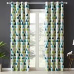 rideau occultant foyle vert a motifs bleus et verts 706 1
