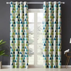 rideau occultant foyle vert a motifs bleus et verts 706 1