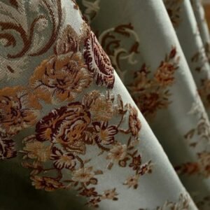 rideau occultant gudena avec motifs floraux et hauteur en bande 493 1