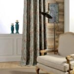 rideau occultant gudena avec motifs floraux et hauteur en bande 924 1