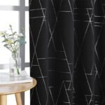 rideau occultant hamina noir a motifs geometriques modernes 100 x 100 1