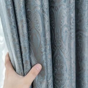 rideau occultant hino en damasse floral pour un occlusion elegante 426 1
