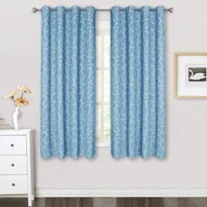 Rideau Occultant Imaa Avec Motifs Géométriques Pour Nuits Paisibles - Bleu / 130 x 160 / œillets