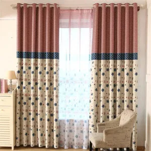 Rideau Occultant Jandi Pour Chambre De Bébé Fille Moderne - 100 x 130 / œillets