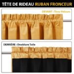 rideau occultant jaune moutarde velvetine pour des nuits reposantes 195 1
