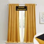rideau occultant jaune moutarde velvetine pour des nuits reposantes 563 1