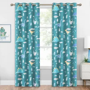 Rideau Occultant Junko Vert Canard Pour Des Nuits Paisibles - 100 x 110 / œillets