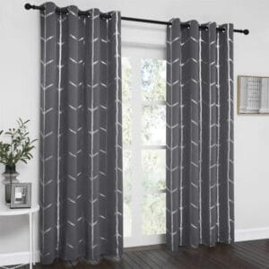 Rideau Occultant Kotka Pour Fenêtre Coulissante Et Fixe En Gris élégant - 80 x 100 / œillets