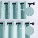 Rideau Occultant Lakvi Bleu Avec Motifs En Losanges - 100 x 130 / œillets