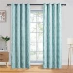 Rideau Occultant Lakvi Bleu Avec Motifs En Losanges - 100 x 100 / œillets