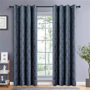 rideau occultant lakvi noir bleu avec motif elegant et opacite 712 1