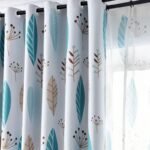 rideau occultant laune bleu aux motifs scandinaves stylises 383 1
