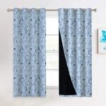 rideau occultant migaura avec motif floral et options pastel bleu 394 1