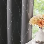 rideau occultant mysen gris avec fils argentes et perles mignonnes 284 1