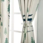 rideau occultant navesti a motifs canadiens en vert et cafe 840 1
