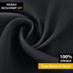 rideau occultant noir joy en tissu triple epaisseur haut de gamme 812 1