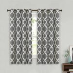 rideau occultant redon a motif graphique en polyester gris 130 x 804 1