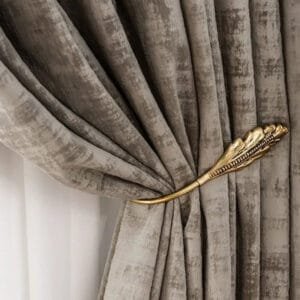 Rideau Occultant Rejan En Velours: élégance Et Confort Lumineux - Beige Ombre / 100 x 120 / œillets