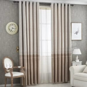 rideau occultant ribetat en coton pour une decoration elegante 100 124 1