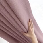 rideau occultant rose pale avec hauteur bande sur mesure 130 x 240 983 1