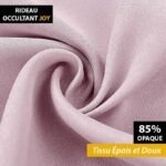 rideau occultant rose pale joy pour un sommeil paisible et doux 100 x 580 1
