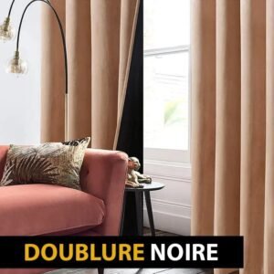 rideau occultant velvetine beige pour des nuits paisibles et economes 265 1