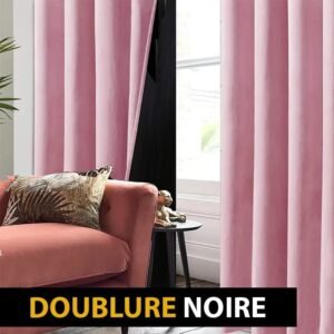 rideau occultant velvetine rose pour des nuits paisibles et lumineuses 132 1