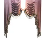 Rideau Occultant Vizelan En Velours Prune Avec Broderies Argentées - Valance / 100 x 90 / œillets
