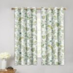 rideau odda avec motifs floraux et papillons hauteur bande 330 1