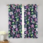 rideau odda avec motifs floraux et papillons hauteur bande 871 1