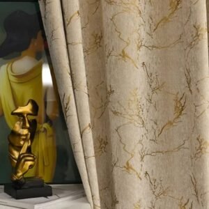 rideau opaque borgan beige avec motifs vegetaux elegants 100 x 325 1