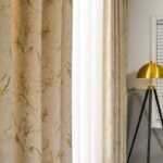 rideau opaque borgan beige avec motifs vegetaux elegants 324 1