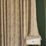 rideau opaque borgan beige avec motifs vegetaux elegants 604 1