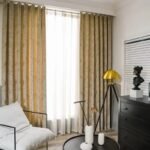 rideau opaque borgan beige avec motifs vegetaux elegants 876 1