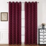 rideau rouge a motifs moderne pour une deco contemporaine 898 1