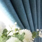 rideau scandinave bleu marine vita avec motif geometrique elegant 520 1
