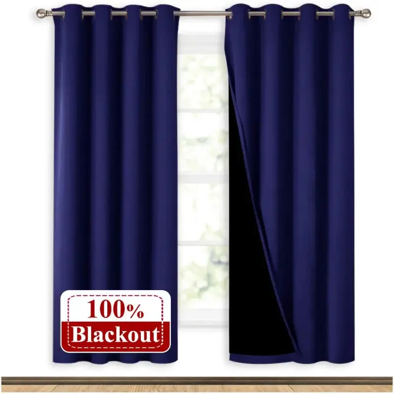 Rideau Thermique Light Bleu Violet Pour économies D’énergie Et Confort - 105 x 160 / œillets