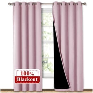 Rideau Thermique Light Rose Pâle Pour Confort Et Style Chez - 105 x 160 / œillets