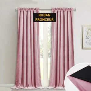 rideau thermique velvetine rose poudre pour un confort optimal 100 x 704 1