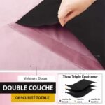 rideau thermique velvetine rose poudre pour un confort optimal 706 1