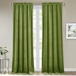 rideau thermique vert lime en velours pour chaleur et elegance 100 521 1