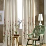 Rideau Tua : Poésie Florale Sur Toile Crème, Hauteur Bande Sur-mesure