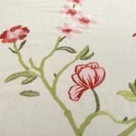 Rideau Tua : Poésie Florale Sur Toile Crème, Hauteur Bande Sur-mesure