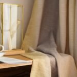 rideau tysille en degrade creme et taupe hauteur bande elegante opaque 537 1