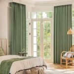 rideau vert chenille pour un interieur serein et luxueux oeillets 239 1