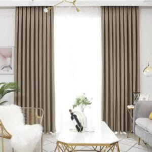 Rideau Vita Beige Foncé En Marron Clair - élégance Sur Mesure - 100 x 130 / œillets