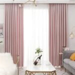 rideau vita rose poudre en coton premium motifs losanges chic opaque 397 1