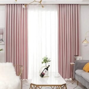 rideau vita rose poudre en coton premium motifs losanges chic opaque 397 1