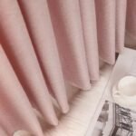rideau vita rose poudre en coton premium motifs losanges chic opaque 533 1